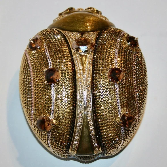 Judith Leiber Gold Ladybug Beetle 45th Anniversary Edition Bag Clutch - Picture 2 of 9